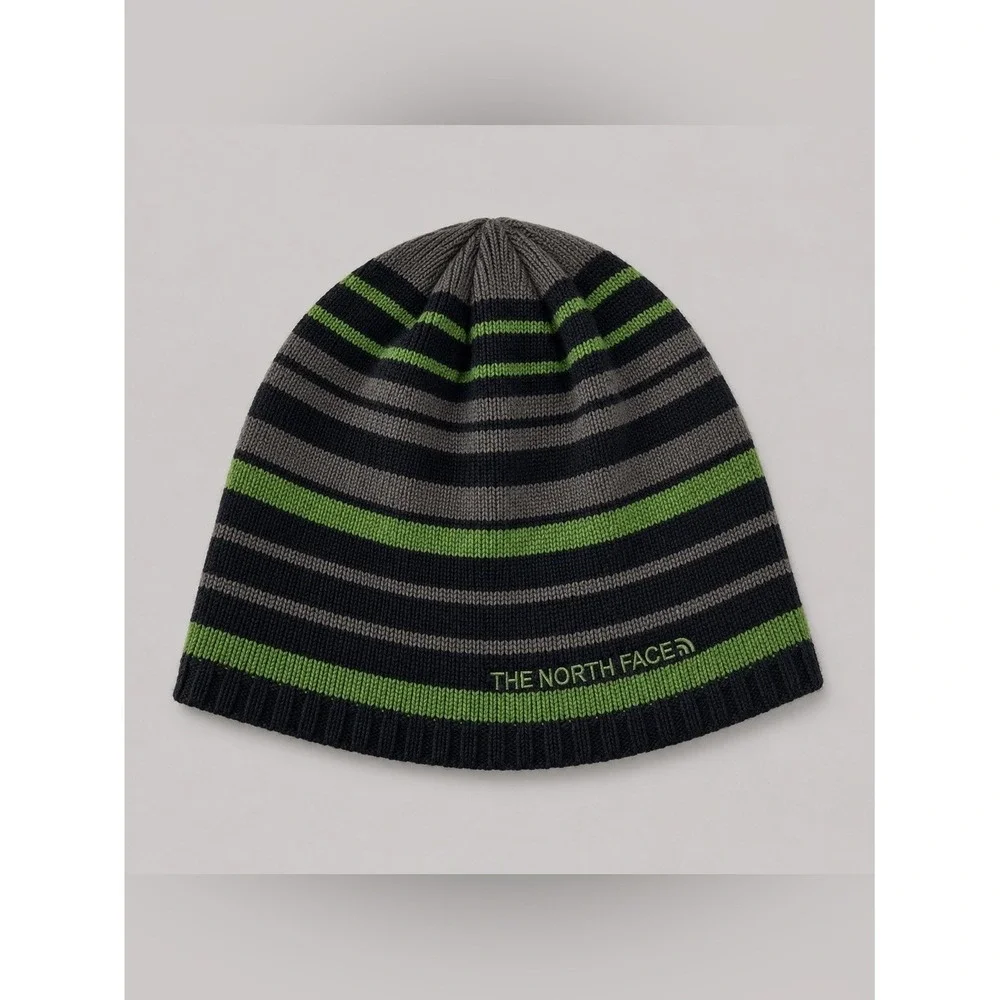 The North Face Youth Beanie Hat Medium Striped Outdoors Streetwear
